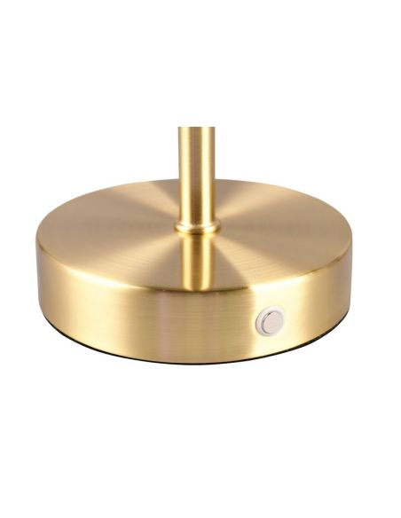 Lámpara Sobremesa LED JEFF Táctil Bronce Recargable USB-C 3000K | LeonLeds