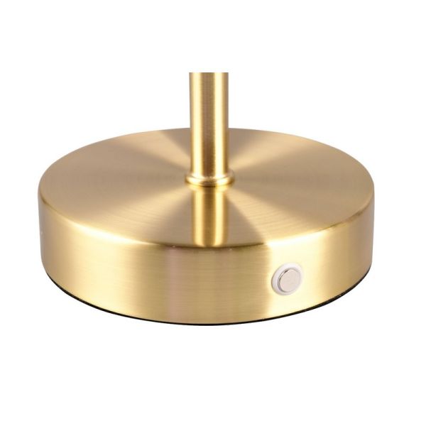 Lámpara Sobremesa LED JEFF Táctil Bronce Recargable USB-C 3000K | LeonLeds