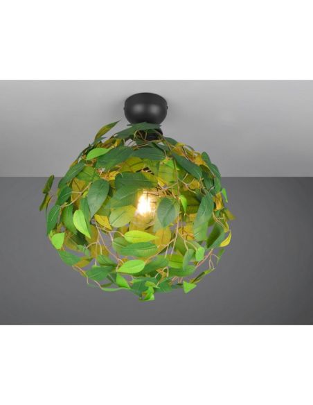 Plafonnier LEAVY Style Plante Ø38cm 1xE27 max. 28W | LeonLeds