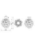 Plafón Techo Estilo Planta LEAVY Ø38cm 1xE27 max. 28W | LeonLeds