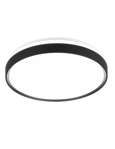 Plafón LED Techo Redondo SPACY Ø47cm 33W 3800lm Negro | LeonLeds
