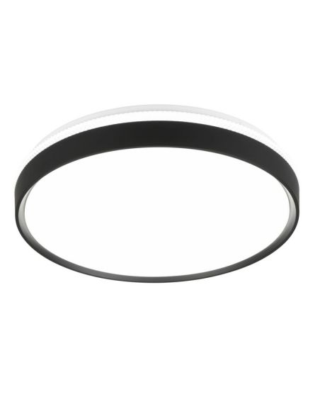 Plafón LED Techo Redondo SPACY Ø47cm 33W 3800lm Negro | LeonLeds