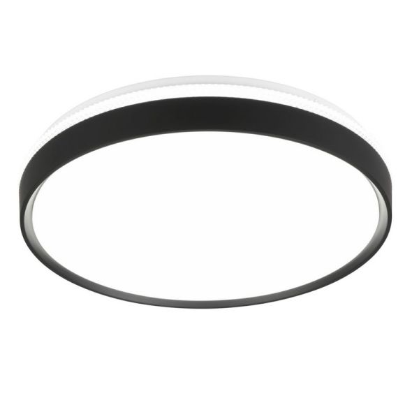 Plafón LED Techo Redondo SPACY Ø47cm 33W 3800lm Negro | LeonLeds
