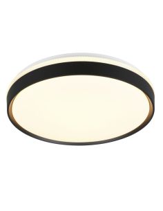 Plafonnier LED Rond SPACY Ø47cm 33W 3800lm Noir | LeonLeds