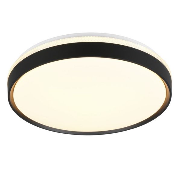 Plafón LED Techo Redondo SPACY Ø47cm 33W 3800lm Negro | LeonLeds