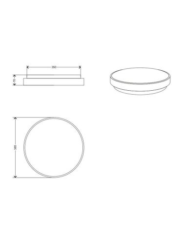 Deckenlampe LED Rund SPACY Dimmbare...