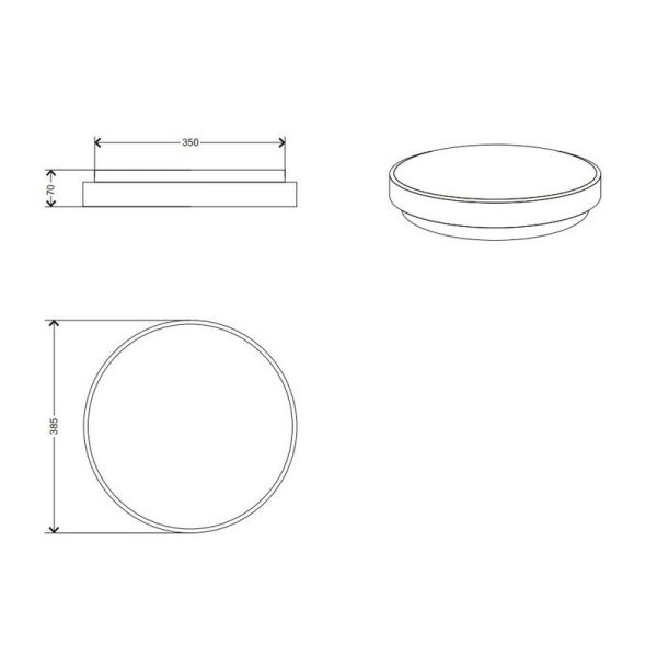 Deckenlampe LED Rund SPACY Dimmbare...