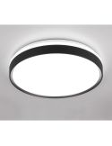 Plafón LED Techo Redondo SPACY Ø47cm 33W 3800lm Negro | LeonLeds