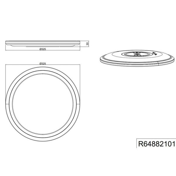 Plafón LED Techo CORA Ø32cm 11W y 1,2W Luz Independiente | LeonLeds