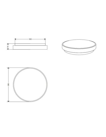 Plafon LED Ø38cm LOODY 22W Sensor de Movimento | LeonLeds