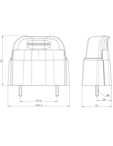 Mesures Éclairage de plaque d'immatriculation LED approuvé avec câble et socle haut R10 L 12V 24V étanche FT-261 Fristom | LéonL