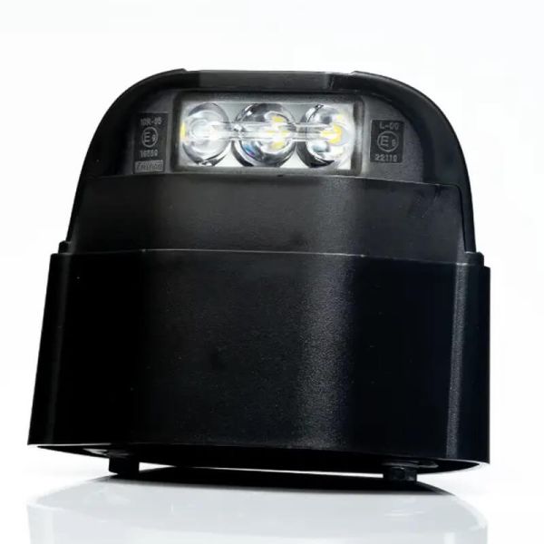 Éclairage de plaque d'immatriculation LED approuvé avec câble et socle haut R10 L 12V 24V étanche FT-261 Fristom | LéonLeds