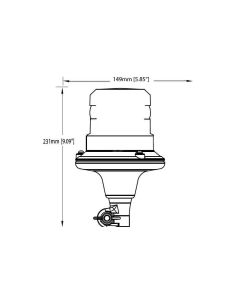 Rotativo Faro LED Doble Destellante para Fendt – Montaje Flexible, Luz Ámbar 12/24V Britax Eccoled 2