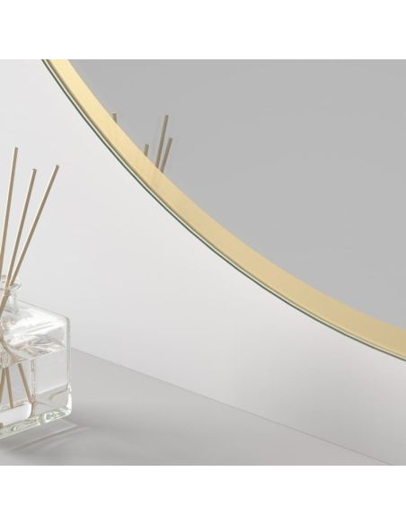 Miroir LED Rond BRASILIA 120x95cm Or Triple Touch CCT | LeonLeds