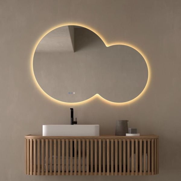 Espejo LED Redondo CINTRA 120x80cm Sin Marco Triple Touch | LeonLeds