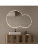 Espejo LED Redondo CINTRA 120x80cm Sin Marco Triple Touch | LeonLeds