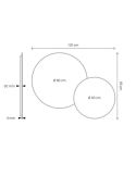 Espejo LED Redondo BRASILIA 120x95cm Oro Triple Touch CCT | LeonLeds
