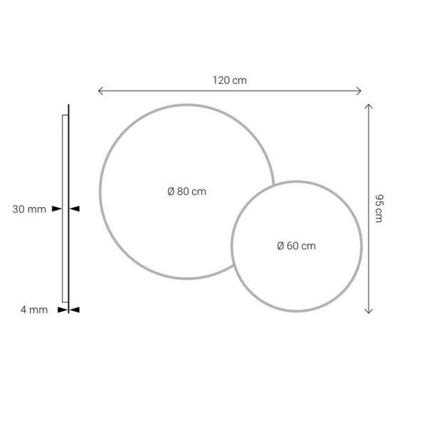 Espejo LED Redondo BRASILIA 120x95cm Oro Triple Touch CCT | LeonLeds