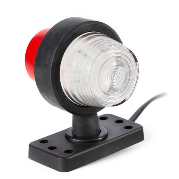 Piloto LED de Posición FT-147 A B/C LED – Luz Blanca-Roja, 12-36V, Brazo Corto y Cable de 0,45 m