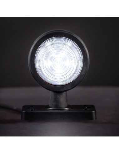 Luz Blanca de Piloto LED de Posición FT-147 A B/C LED – Luz Blanca-Roja, 12-36V, Brazo Corto y Cable de 0,45 m