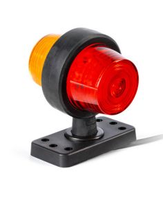 Piloto LED Decorativo FT-147 A C/Z – Luz Roja-Amarilla, 12-36V, Brazo Corto y Cable de 0,45 m