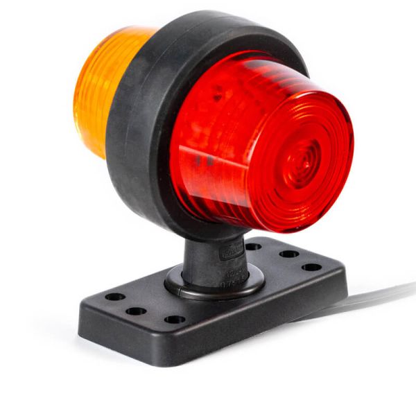 Piloto LED Decorativo FT-147 A C/Z – Luz Roja-Amarilla, 12-36V, Brazo Corto y Cable de 0,45 m
