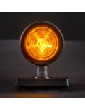 Luz ambar encendida Piloto LED Decorativo FT-147 A Z/Z – Luz Amarillo-Ámbar, 12-36V, Brazo Corto y Cable de 0,45 m