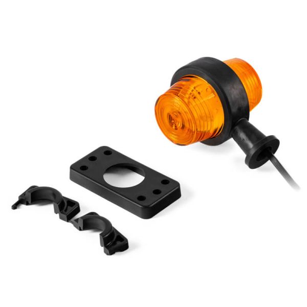 Piloto LED Decorativo FT-147 A Z/Z – Luz Amarillo-Ámbar, 12-36V, Brazo Corto y Cable de 0,45 m