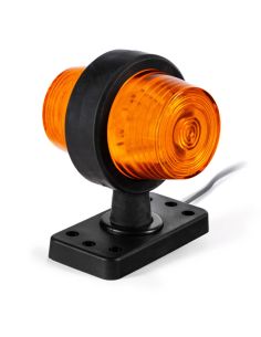 Piloto LED Decorativo FT-147 A Z/Z – Luz Amarillo-Ámbar, 12-36V, Brazo Corto y Cable de 0,45 m