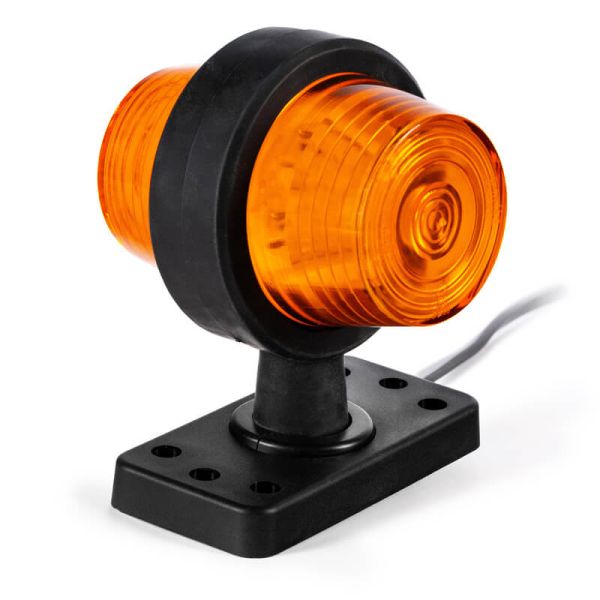 Piloto LED Decorativo FT-147 A Z/Z – Luz Amarillo-Ámbar, 12-36V, Brazo Corto y Cable de 0,45 m