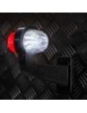 Encendido Piloto LED galibo de brazo FT-147 F L B/C – Luz Blanca-Roja, 12-36V, Brazo Angular Largo