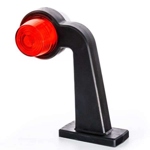 Piloto LED galibo de brazo FT-147 F L B/C – Luz Blanca-Roja, 12-36V, Brazo Angular Largo