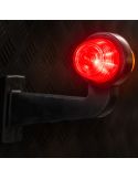 Luz Roja de Piloto LED Decorativo FT-147 F L C/Z – Luz Rojo-Amarillo, 12-36V, Brazo Angular Largo Fristom