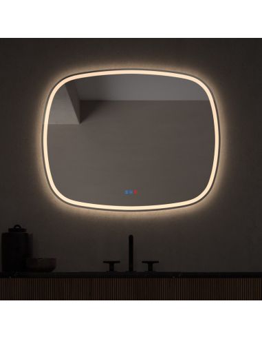 Éclairage avant de miroir LED et rétroéclairage ALHAMBRA CCT Triple Touch | LéonLeds