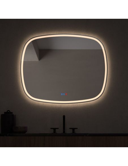 Éclairage avant de miroir LED et rétroéclairage ALHAMBRA CCT Triple Touch | LéonLeds