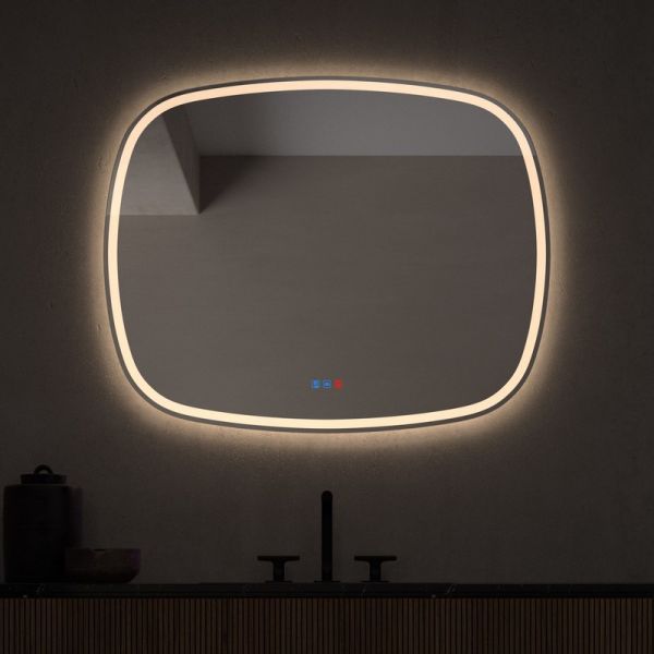Espejo LED ALHAMBRA Luz Frontal y Retroiluminado CCT Triple Touch | LeonLeds