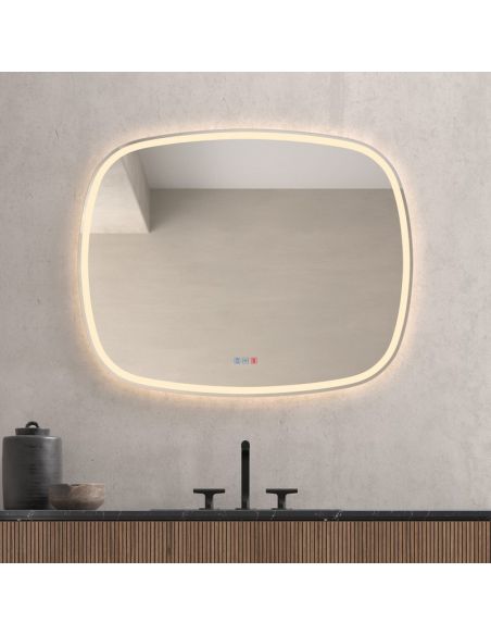 Éclairage avant de miroir LED et rétroéclairage ALHAMBRA CCT Triple Touch | LéonLeds