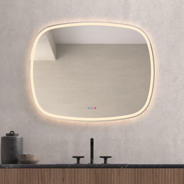 Espejo LED ALHAMBRA Luz Frontal y Retroiluminado CCT Triple Touch | LeonLeds