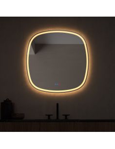 Espejo LED ALHAMBRA Luz Frontal y Retroiluminado CCT Triple Touch | LeonLeds 2