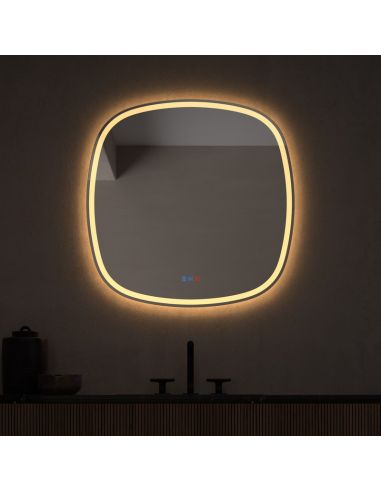 Espejo LED ALHAMBRA Luz Frontal y Retroiluminado CCT Triple Touch | LeonLeds