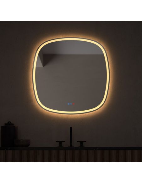 Espejo LED ALHAMBRA Luz Frontal y Retroiluminado CCT Triple Touch | LeonLeds