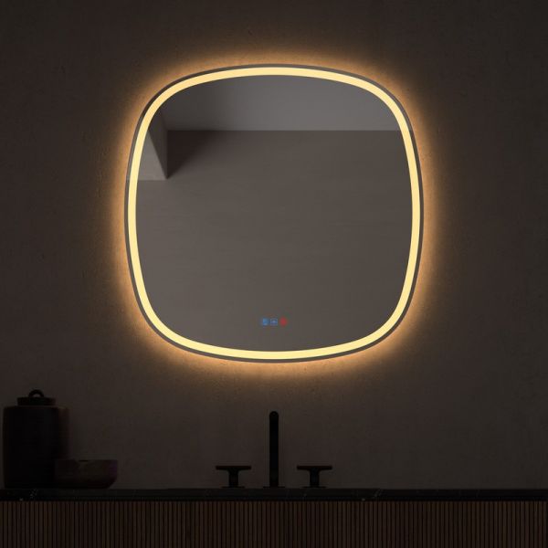 Espejo LED ALHAMBRA Luz Frontal y Retroiluminado CCT Triple Touch | LeonLeds