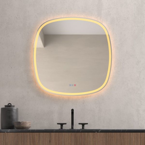 Espejo LED ALHAMBRA Luz Frontal y Retroiluminado CCT Triple Touch | LeonLeds