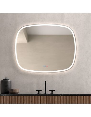 Éclairage avant de miroir LED et rétroéclairage ALHAMBRA CCT Triple Touch | LéonLeds