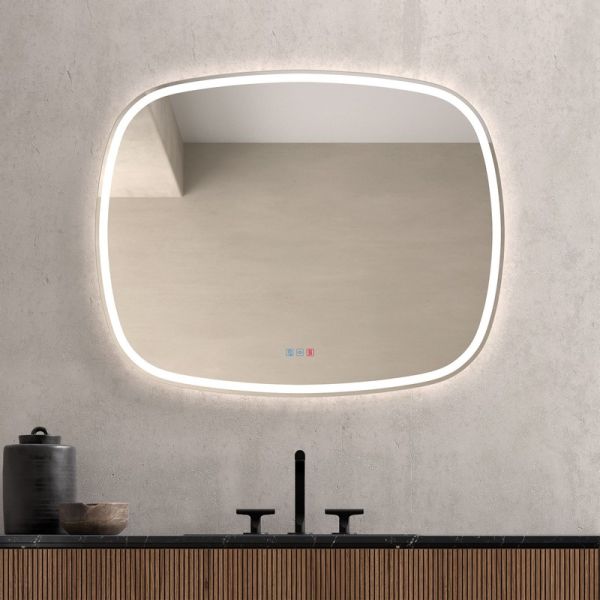 Espejo LED ALHAMBRA Luz Frontal y Retroiluminado CCT Triple Touch | LeonLeds