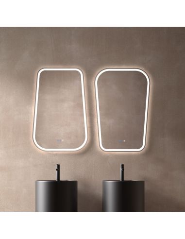 Miroir LED avant et rétroéclairé GENERALIFE CCT et lumière antibuée | LeonLeds
