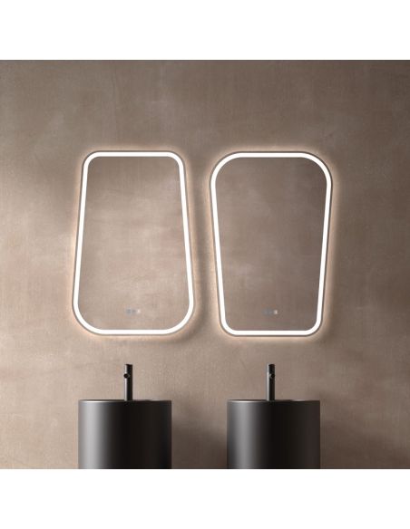Espelho frontal e retroiluminado GENERALIFE LED CCT e luz antiembaçante | LeonLeds