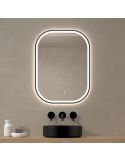 Espejo LED SALAMANCA Luz Frontal y Retroiluminada CCT Marco Negro | LeonLeds