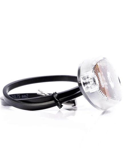 Luz de Gálibo LED FT-061 B Blanco con Reflector y Mazo de Cables de 0,5 m IA A R1 SM1