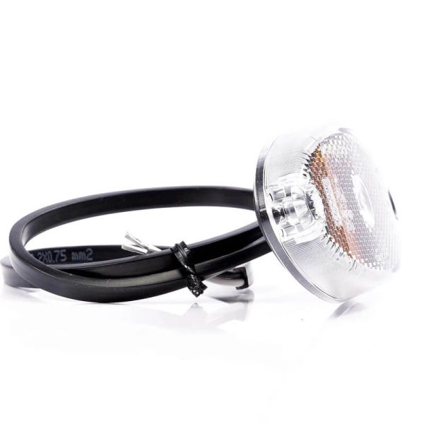 Luz marcadora LED branca FT-061 B com refletor e chicote de cabos de 0,5 m IA A R1 SM1
